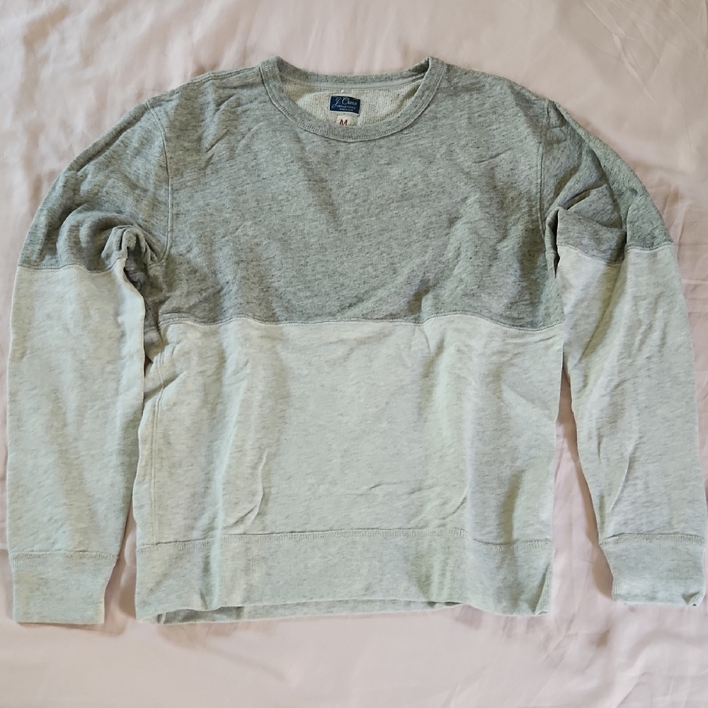 Men's Gray J Crew Color Block Sweatshirt Size Medium